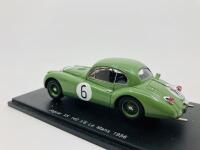 Jaguar: A 1:43 scale model by Spark of the XK140 FHC&nbsp;in 1956&nbsp;Le Mans livery, in original packaging [Location: Sydney] - 3