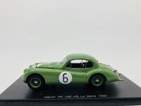 Jaguar: A 1:43 scale model by Spark of the XK140 FHC&nbsp;in 1956&nbsp;Le Mans livery, in original packaging [Location: Sydney]