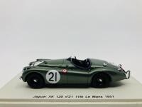 Jaguar: A 1:43 scale model by Spark of the XK120 Roadster in 1951 Le Mans livery, in original packaging [Location: Sydney] - 3