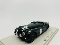 Jaguar: A 1:43 scale model by Spark of the XK120 Roadster in 1950&nbsp;Le Mans livery, in original packaging [Location: Sydney]