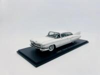CADILLAC: A 1:43 scale model by Spark&nbsp;of the 1959 Cadillac Fleetwood Sixty Special sedasn in white, complete with original packaging [Location: Sydney] - 2