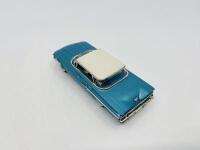 CHEVROLET: A 1:43 scale model by Brooklin Models of the 1960 Chevrolet Impala 4-Door Hardtop Sport Sedan in Tasco Turquoise and Ermine White, complete with original packaging [Location: Sydney] - 4