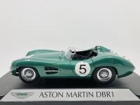Aston Martin: A 1:18 scale model by Shelby Collectibles Inc. of the DBR/1 in 1959 Le Mans winning livery, in original packaging [Location: Sydney]