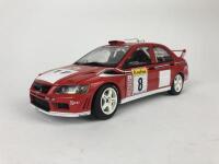 MITSUBISHI: Three 1:18 scale Mitsubishi Lancer rally cars produced by AutoArt (NB description) - 13