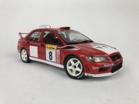 MITSUBISHI: Three 1:18 scale Mitsubishi Lancer rally cars produced by AutoArt (NB description) - 16