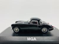 M.G.: A 1:43 scale model by Norev of the 1956 MGA Coupe, in original packaging [Location: Sydney]