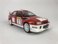 MITSUBISHI: Three 1:18 scale Mitsubishi Lancer rally cars produced by AutoArt (NB description) - 26