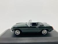 M.G.: A 1:43 scale model by Minichamps of the 1962-1969 MGB Roadster in BRG, in original packaging [Location: Sydney]