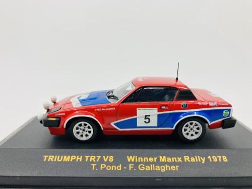 Triumph: A 1:43 scale model by Minichamps of the TR7 V8 in 1978 Manx Rally winning livery, in original packaging [Location: Sydney]
