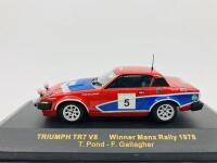 Triumph: A 1:43 scale model by Minichamps of the TR7 V8 in 1978 Manx Rally winning livery, in original packaging [Location: Sydney]