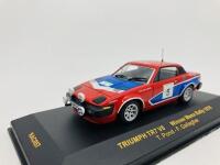 Triumph: A 1:43 scale model by Minichamps of the TR7 V8 in 1978 Manx Rally winning livery, in original packaging [Location: Sydney] - 4