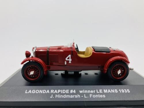 Lagonda: A 1:43 scale model by IXO of the 1935 LG45 Rapide Le Mans winner, in original packaging [Location: Sydney]Lagonda: A 1:43 scale model by IXO of the 1935 LG45 Rapide Le Mans winner, in original packaging [Location: Sydney]
