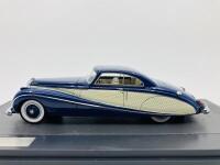 Daimler: A fine 1:43 scale model by Matrix of the 1953 DE36 Hooper 'Blue Clover' Coup&eacute;, Limited Edition (259/408), in original packaging [Location: Sydney]