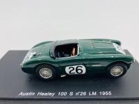 Austin-Healey: A 1:43 scale model by Spark of the 100S in 1955 Le Mans livery, in original packaging [Location: Sydney] - 6