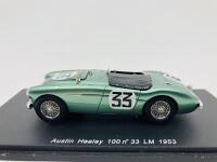Austin-Healey: A 1:43 scale model by Spark of the 100 in 1953 Le Mans livery, in original packaging [Location: Sydney]