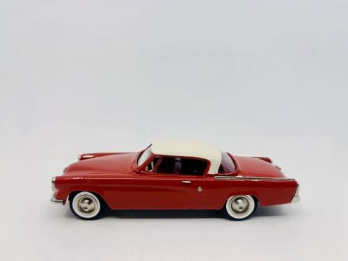 STUDEBAKER: A 1:43 scale model by Brooklin Models of the 1953 Studebaker Champion Starliner Coupe in two-tone Coral/Ivory, complete with original packaging [Location: Sydney]