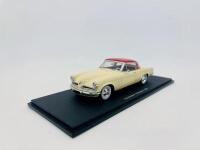 STUDEBAKER: A 1:43 scale model by Spark&nbsp;of the 1953 Studebaker Champion Coupe in two-tone ivory/red, complete with original packaging [Location: Sydney] - 2