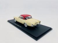 STUDEBAKER: A 1:43 scale model by Spark&nbsp;of the 1953 Studebaker Champion Coupe in two-tone ivory/red, complete with original packaging [Location: Sydney] - 3