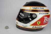 MOTORSPORT: A John Bowe used racing helmet with Mustang, Dunlop and Bud beer livery.&nbsp;&nbsp;
