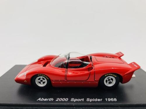 ABARTH: A 1:43 scale model by Spark 'White Line' of the 1968 2000 Sport Spider, in original packaging [Location: Sydney]
