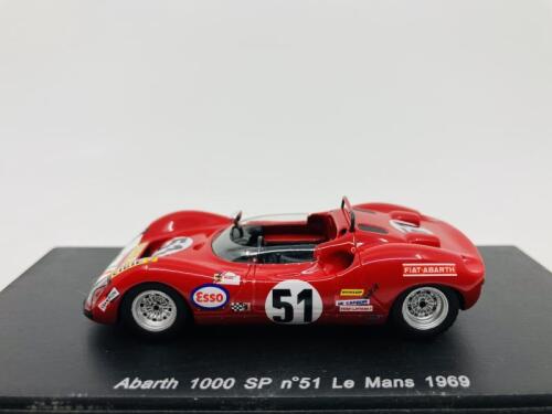 ABARTH: A 1:43 scale model by Spark 'White Line' of the 1969 1000 SP in Le Mans livery, in original packaging [Location: Sydney]