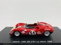 ABARTH: A 1:43 scale model by Spark 'White Line' of the 1969&nbsp;1000 SP in Le Mans livery, in original packaging [Location: Sydney]