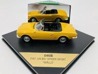 FIAT: A 1:43 scale model by Vitesse of the 124 Spider in Giallo, in original packaging [Location: Sydney]