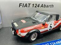 FIAT: A 1:18 scale model by Sun Star of the 124 Abarth Rally in 1973 Monte Carlo Rally livery, in original packaging [Location: Sydney] - 5