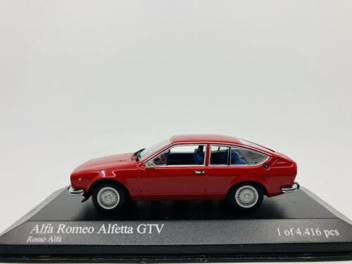 ALFA ROMEO: A 1:43 scale model by Minichamps of the 1976 Alfetta GTV in Rosso Alfa, Limited Edition (4,416 pieces), in original packaging [Location: Sydney]