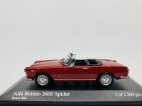 ALFA ROMEO: A 1:43 scale model by Minichamps&nbsp;of the 2600 Spider in Rosso Alfa, in original packaging [Location: Sydney]