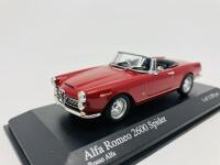 ALFA ROMEO: A 1:43 scale model by Minichamps&nbsp;of the 2600 Spider in Rosso Alfa, in original packaging [Location: Sydney] - 5