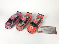 FORD: Three 1:18 scale Ford Falcon V8 racing cars produced by Classic Carlectables (NB description) - 2