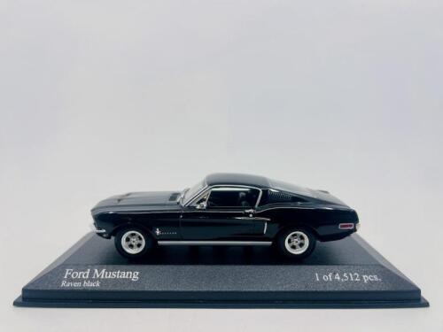 FORD: A 1:43 scale model by Minichamps of the 1968 Ford Mustang Fastback in Raven Black, limited edition 1 of 4,512 pieces, complete with original packaging [Location: Sydney]