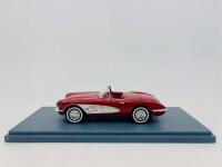 CHEVROLET: A 1:43 scale model by Neo Scale Models of the 1959 Chevrolet Corvette convertible in Red, complete with original packaging [Location: Sydney]