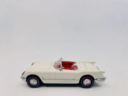 CHEVROLET: A 1:43 scale model by Matchbox of the 1953 Chevrolet Corvette convertible in white, complete with original packaging [Location: Sydney]