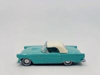 FORD: A 1:43 scale model by Matchbox of the 1955 Ford Thunderbird&nbsp;convertible in turquoise, complete with original packaging [Location: Sydney]