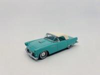 FORD: A 1:43 scale model by Matchbox of the 1955 Ford Thunderbird&nbsp;convertible in turquoise, complete with original packaging [Location: Sydney] - 2