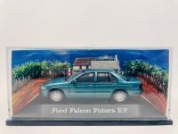 FORD: A 1:43 scale model by Paradise Garage of the Ford EF Falcon Futura in Reef Green Metallic, complete with original packaging - 6