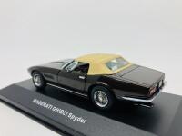 MASERATI: A 1:43 scale model by Leo Models of the Ghibli Spider with soft top raised, in original packaging [Location: Sydney] - 5