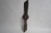 AVIATION: A De Havilland two blade wooden propeller (trimmed)