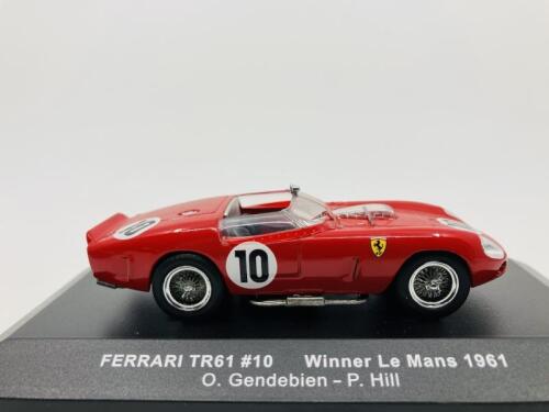 FERRARI: A 1:43 scale model by IXO of the 250 TRi/61 in 1961 Le Mans winning livery, in original packaging [Location: Sydney]