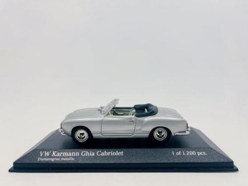 VOLKSWAGEN: A 1:43 scale model by Minichamps of the 1957 Volkswagen Karmann Ghia Cabriolet in Diamantgrau Metallic, limited edition 1 of 1,200 pieces, complete with original packaging [Location: Sydney]