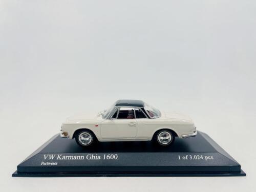 VOLKSWAGEN: A 1:43 scale model by Minichamps of the 1966 Volkswagen Karmann Ghia 1600 in Perlweiss, limited edition 1 of 3,024 pieces, complete with original packaging [Location: Sydney]