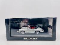 PORSCHE: A 1:43 scale model by Minichamps of the 1963-65 Porsche 356 C Cabriolet&nbsp;in silver, complete with original packaging [Location: Sydney] - 8