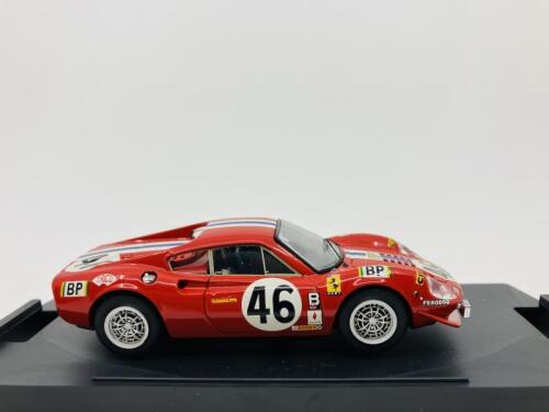 407 · FERRARI: A 1:43 scale model by Bang the 246 GT Dino in 1972 Le Mans livery, in original packaging [Location: Sydney]
