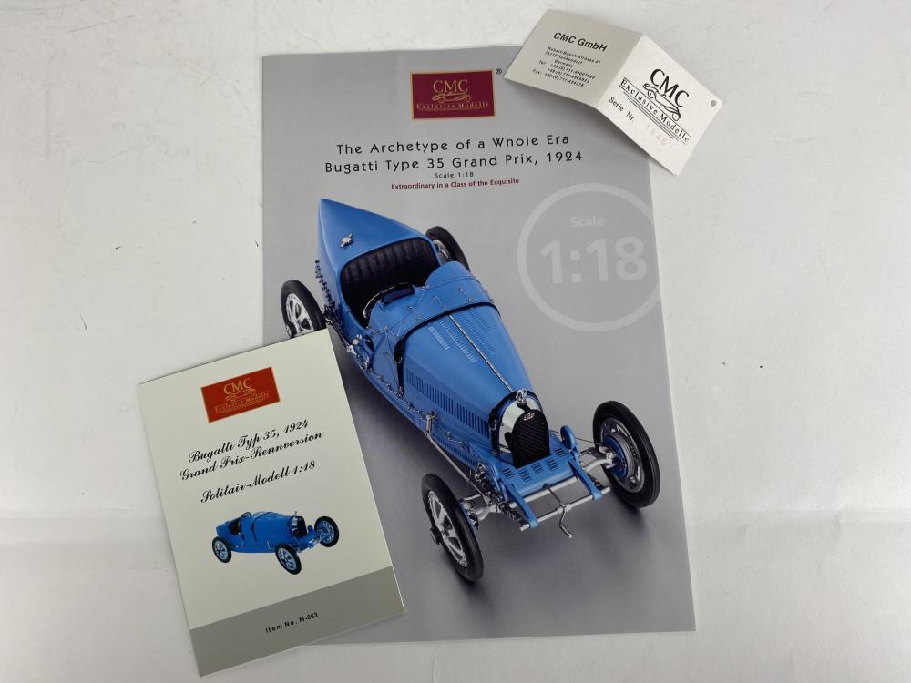 BUGATTI: 1924 Bugatti Type 35 produced by CMC (NB description)