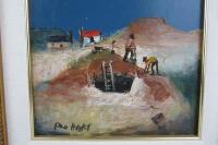 PRO HART: An oil on board painting by Pro Hart titled 'Mineshaft' - 3