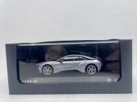 BMW: A 1:43 scale model by BMW of the BMW I8, complete with original packaging. [Location: Sydney] - 7
