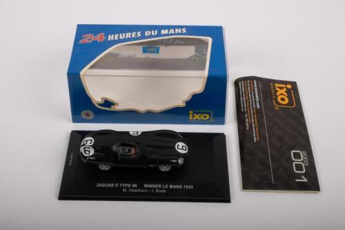 JAGUAR D-TYPE: A 1:43 scale Jaguar D-Type, car No.6, Le Mans winner 1955, by IXO in box