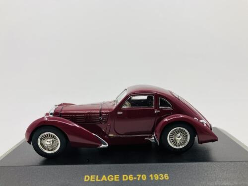 DELAGE: A 1:43 scale model by IXO Museum of the 1936 D6-70 Coupé, in original packaging [Location: Sydney]